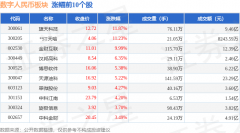 数字人民币板块5月19日涨 